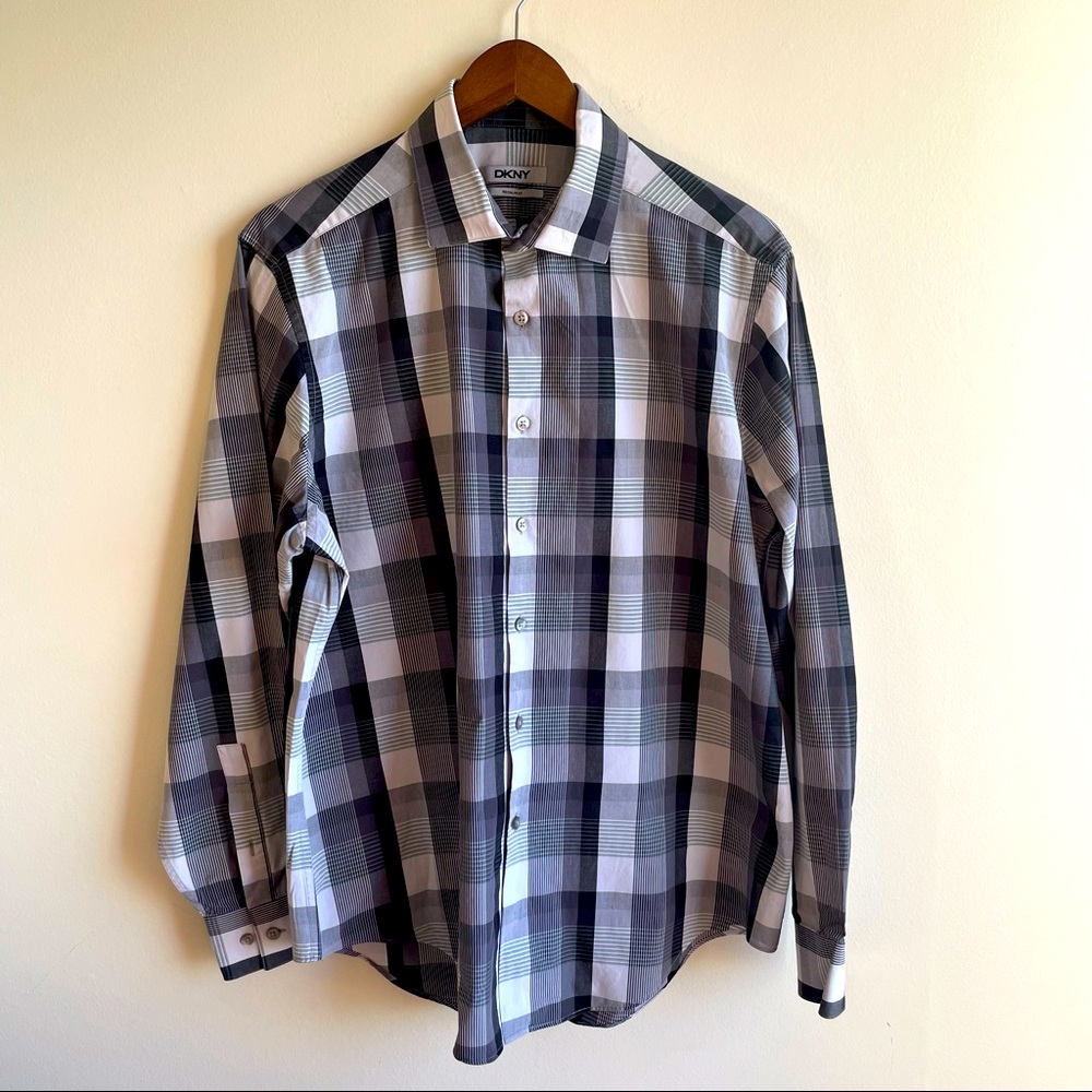 DKNY Dress Shirt Black & White - Like New